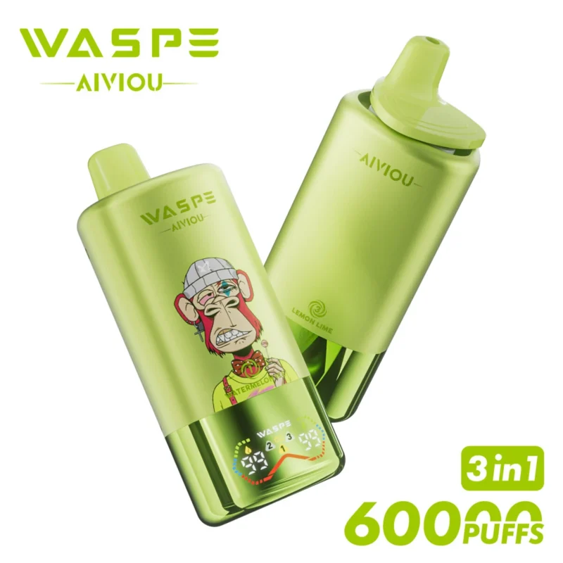 60k Vape Waspe Aiviou 60000 - Watermelon Ice & Strawberry Kiwi & Lemon Lime (3) 60k Vape Waspe Aiviou 60000 - Wassermelone Eis & Erdbeere Kiwi & Zitrone Limette (3)
