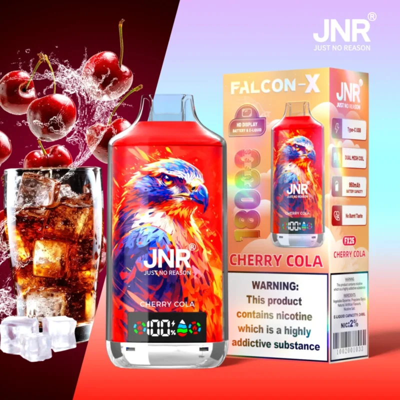JNR Falcon X 18000 Cherry Cola JNR Falcon X 18000 Ciliegia Cola