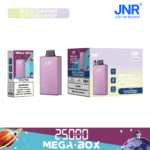 JNR Mega box 25000 - SVART CURRANT COTTON CANDY