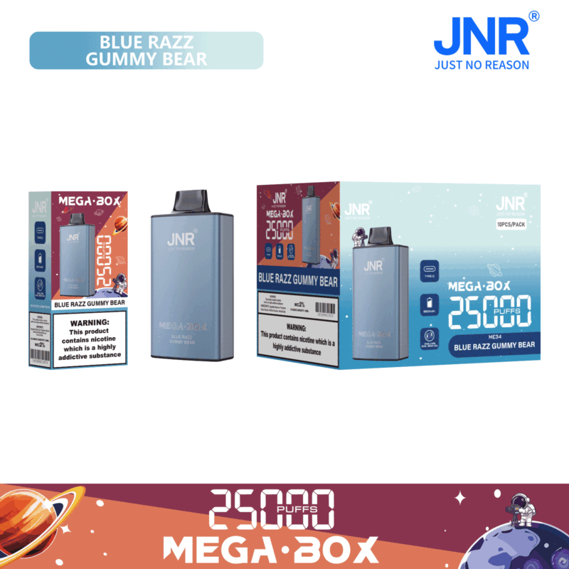 JNR Mega box 25000 - BLUE RAZZ GUMMY BEAR