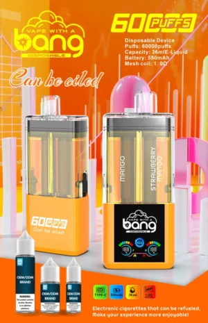パフ 60K バング 60000 リフィル ベイプ マンゴー＆ストロベリーマンゴー