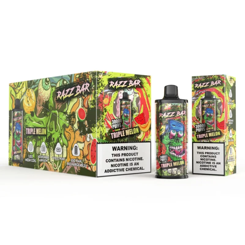 Razz Bar 30000 30k Puffs - Dreifache Melone (2)