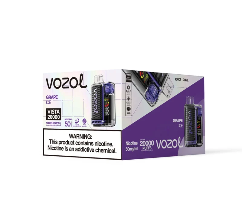 VOZOL Vista 20000 Puffs - Druivenijs Middelverpakking