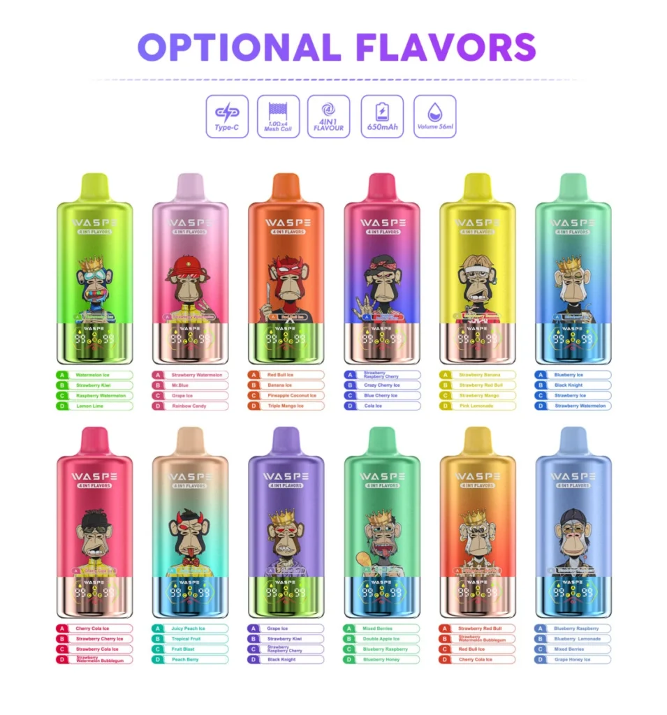 Waspe 4 in 1 100K Puffs flavors List