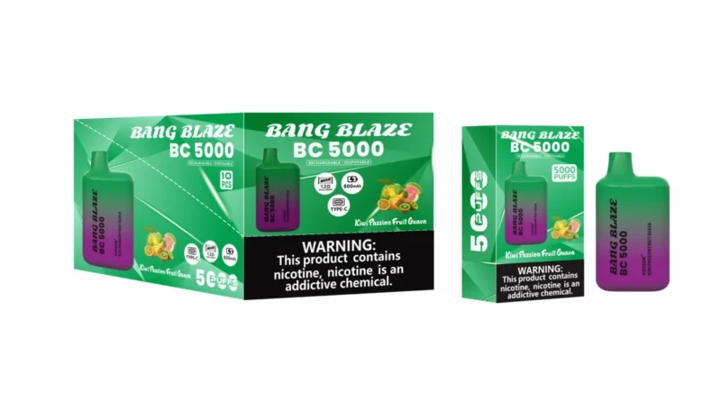 puff 5k Bang Blaze BC5000 E Cigarette Vape - Kiwi Passion Fruit Goyave (2)