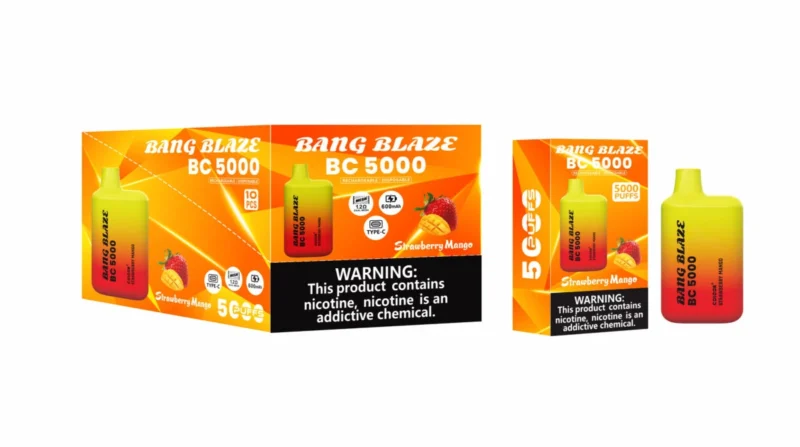 puff 5k Bang Blaze BC5000 E Cigarette Vape - Fraise Mangue (2)
