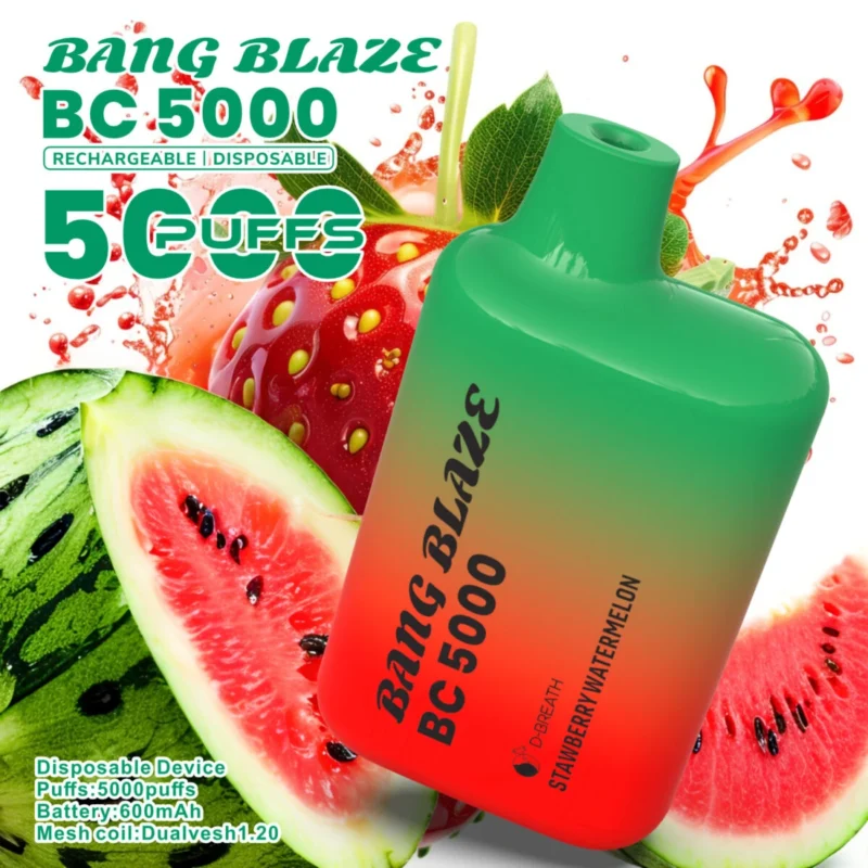 puff 5k Bang Blaze BC5000 Sigaretta Elettronica Vape - Fragola Anguria