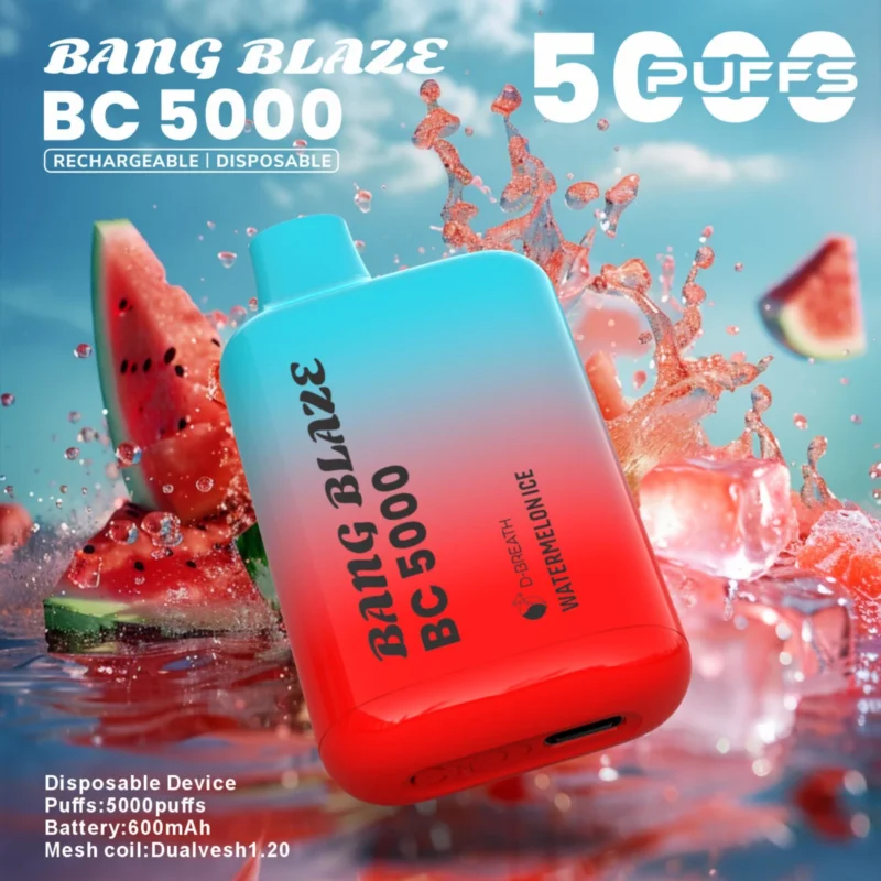puff 5k Bang Blaze BC5000 E Cigarette Vape - Watermelon Ice