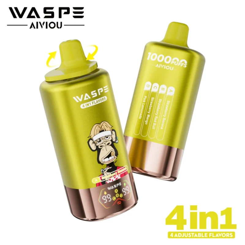waspe 100k - Fragola e banana + Fragola e Red Bull + Fragola e mango + Limonata rosa