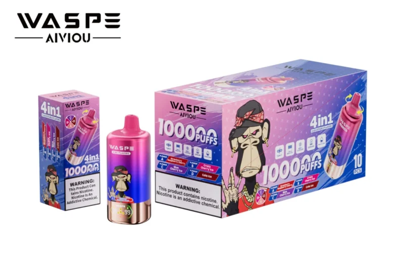 waspe 100k - Aardbei-framboos-kers + Crazy Cherry-ijs + Blue Cherry-ijs + Cola-ijs (3)