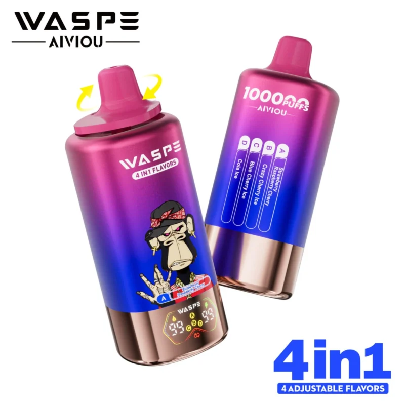 waspe 100k - StrawberryRaspberryCherry+Crazy Cherry lce+Blue Cherry lce+Cola lce waspe 100k - Aardbei-framboos-kers + Crazy Cherry-ijs + Blue Cherry-ijs + Cola-ijs