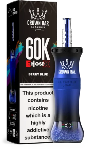 Al Fakher Crown Bar E Schlauch X 60000 60k Puffs Einweg Vape Shisha Hookah EU Großhandel - BERRY BLUE