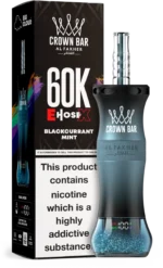 Al Fakher Crown Bar E Schlauch X 60000 60k Puffs Einweg Vape Shisha Hookah EU Großhandel - BLACKCURRANT MINT