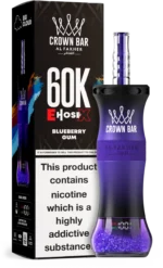 Al Fakher Crown Bar E Schlauch X 60000 60k Puffs Einweg Vape Shisha Hookah EU Großhandel - BLUEBERRY GUM
