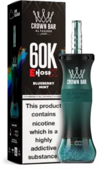 Al Fakher Crown Bar E Schlauch X 60000 60k Puffs Einweg Vape Shisha Hookah EU Großhandel - BLUEBERRY MINT