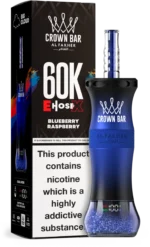 Al Fakher Crown Bar E Schlauch X 60000 60k Puffs Einweg Vape Shisha Hookah EU Großhandel - BLUEBERRY RASPBERRY