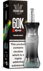 Al Fakher Crown Bar E Schlauch X 60000 60k Puffs Einweg Vape Shisha Hookah EU Großhandel - GRAPE MINT