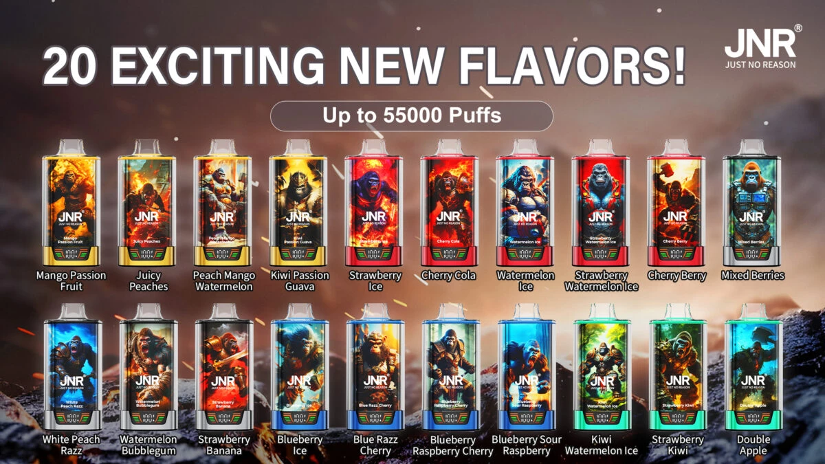 JNR Rage Grilla 55000 55K Puffs Einweg Vape Smart Bildschirm Großhandel