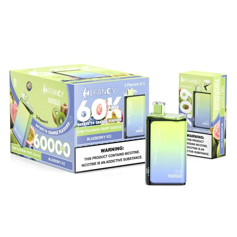 HIFANCY TWIN MAX 60000 60k Puffs - Kiwi Passionsfrucht Guave × Heidelbeere Eis