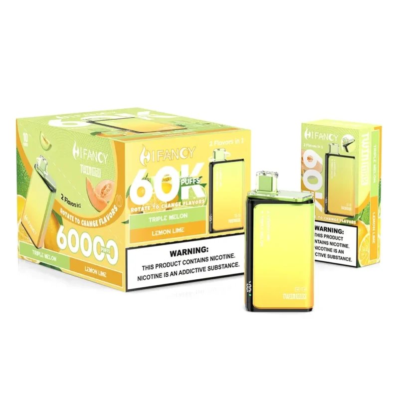 HIFANCY TWIN MAX 60000 60k Puffs - Zitrone-Limette × Dreifach-Melone
