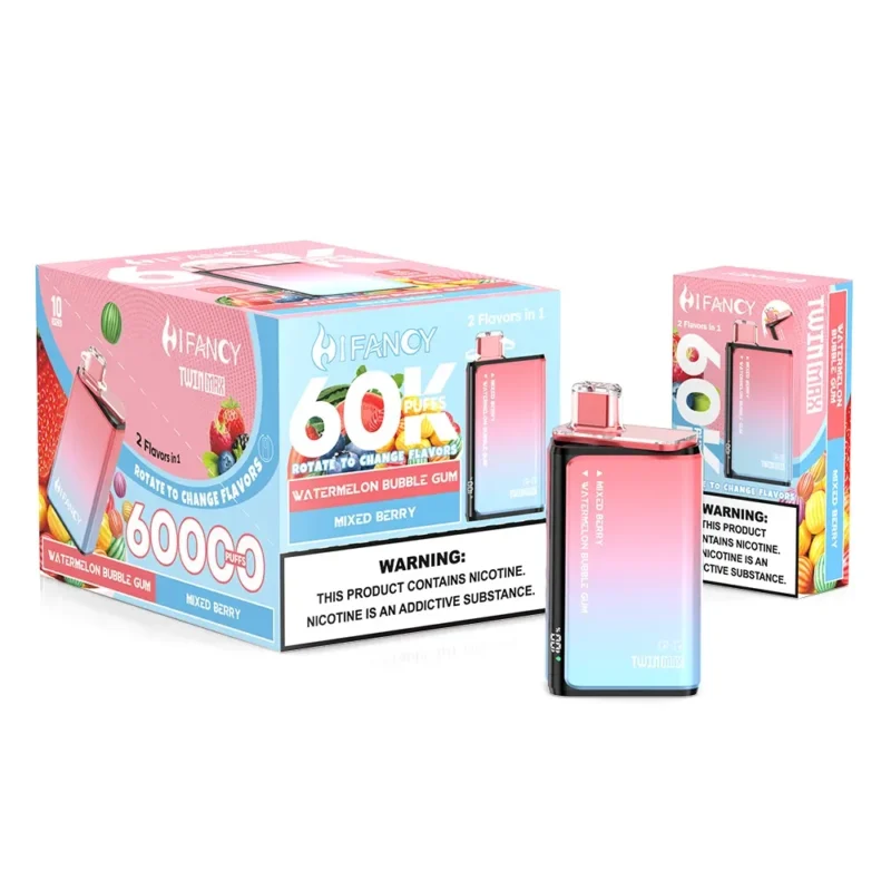 HIFANCY TWIN MAX 60000 60k Puffs - Wassermelone Bubble Gum × Mixed Berry