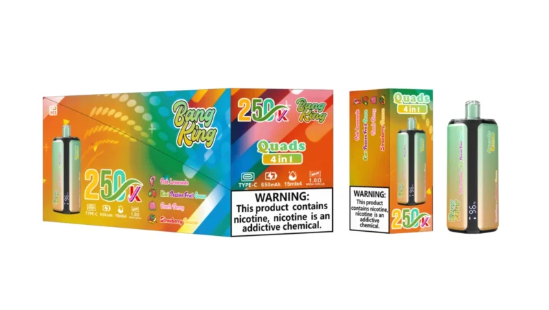 Puff 250k Bang king 250000 Puffs Disposable Vape 4 in 1 Flavors 2026 New Vape - Pink Lemonade Kiwi Passion Fruit Guava Peach Berry Strawberry Banana