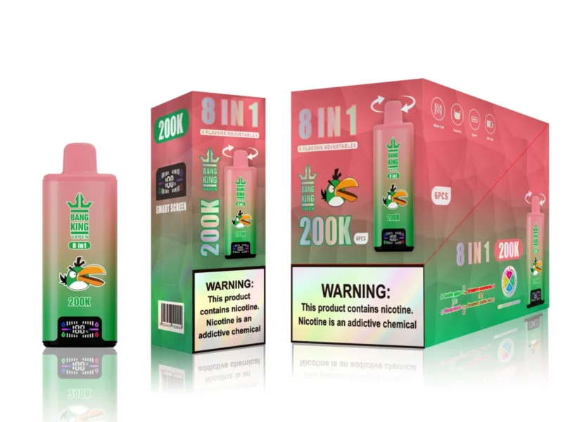 Puff 300k Bang König 300000 Puffs Einweg Vape 8 in 1 Flavors 2026 New Puff - Double AppleMango PeachStrawberry WatermelonStrawberry Vanilla Coke
