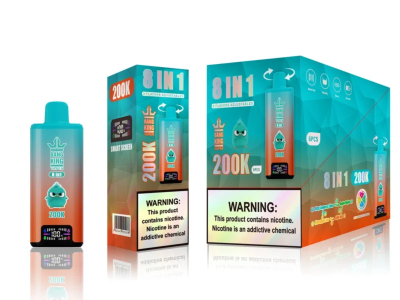 Puff 300k Bang king 300000 Puffs Disposable Vape 8 in 1 Flavors 2026 New Puff - FizzyLemon & LimeApple MojitoPineapple IceCola Ice