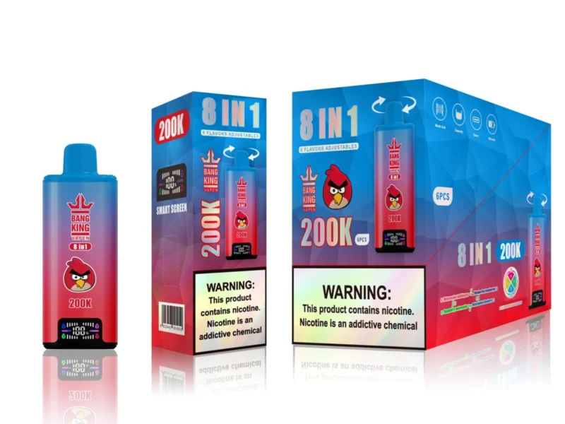 Puff 300k Bang König 300000 Puffs Einweg Vape 8 in 1 Flavors 2026 New Puff - Wassermelone BubblegumBlueberries HimbeerenHimbeere WassermeloneWassermelone Blueberry