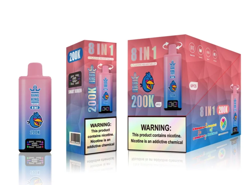 Puff 300k Bang king 300000 Puffs Disposable Vape 8 in 1 Flavors 2026 New Puff - Watermelon IceLemon & MintStrawberry IceBlue Razz Cherry