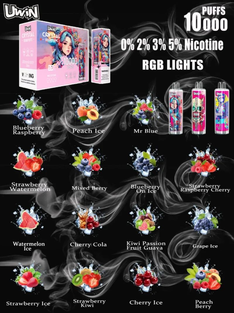 Uwin-Crystal-10000 Aromen Liste