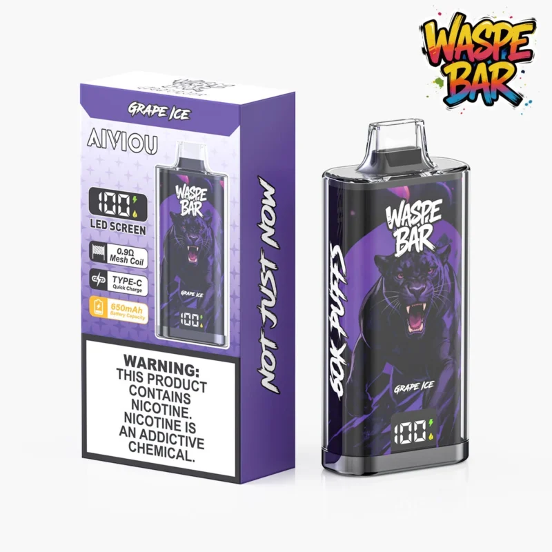 Waspe Bar 60000 60k Puffs Vapes - Grape Ice (3)