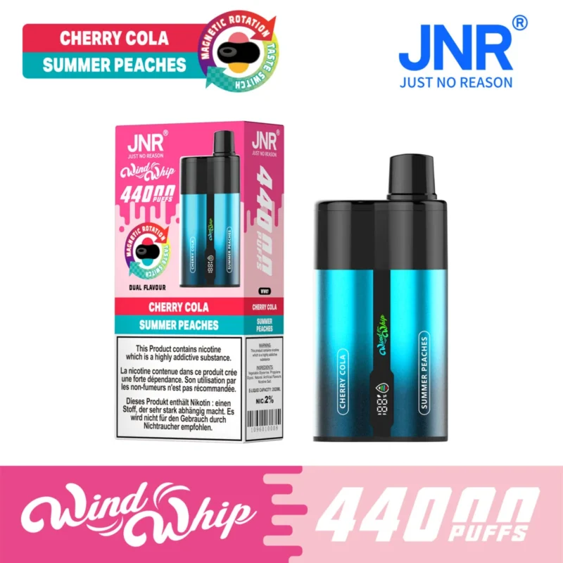 JNR Wind Whip 44000 調整可能エアフロー 44K パフ Vape-チェリーコーラ サマーピーチ