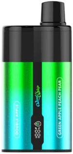 JNR ウインドウィップ 44000 調整可能エアフロー 44K パフ ベイプ ダブルアップル+グリーンアップル ピーチ ペアー