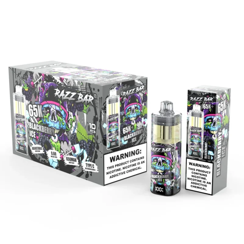 Razz Bar 65000 65k Puffs Einweg Vape- Blackberry Eis