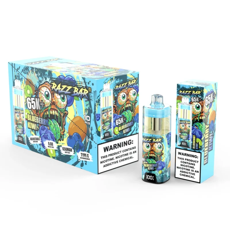 Razz Bar 65000 65k Puffs Einweg Vape- Heidelbeere Kiwi