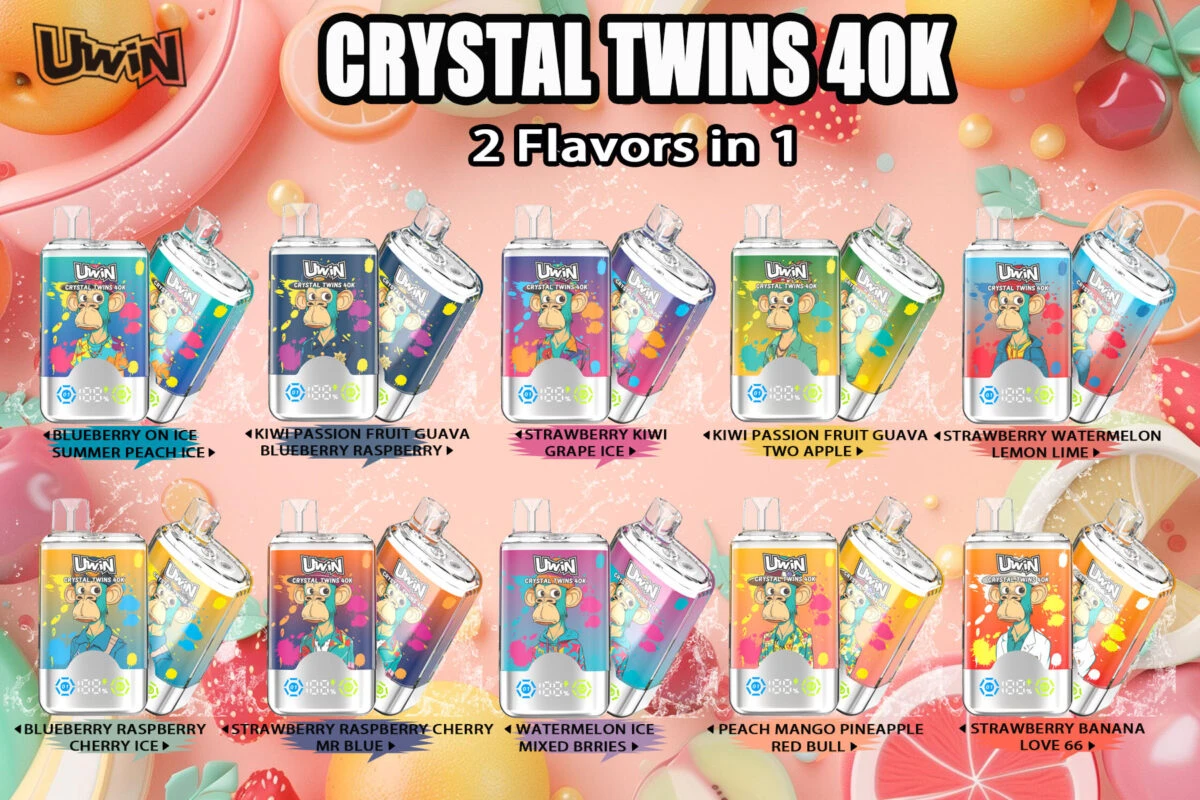 Uwin RandM Crystal Twins 40000 2 Geschmacksrichtungen in 1 40k Crystal Vape