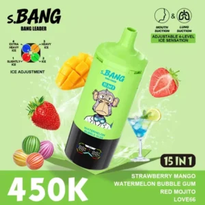 Jednorazowe urządzenie vape 450k Puffs Bnag Leader Love Mojito Lounge