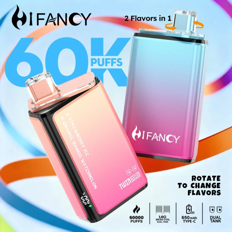 Hifancy Twin Max 60000 60k Puffs Disposable Vape Device