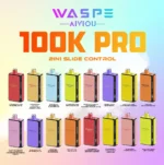 Waspe Double Flavor 100k Pro Puffs Smaker Lista 2 Engångs Vape-enhet
