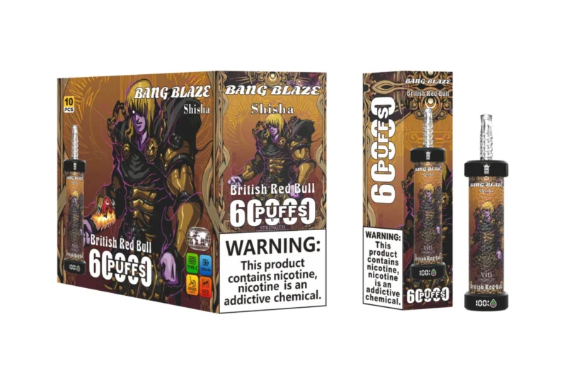brilish red bull-Bang blaze 60k shisha vape