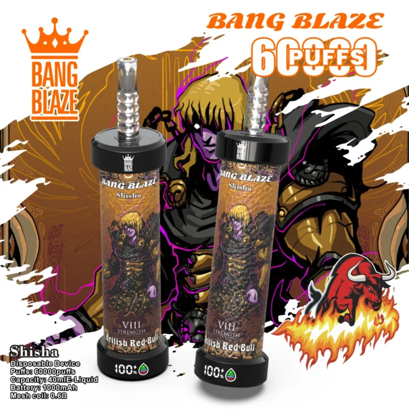 brilish red bull -Bang blaze 60k shisha vape(2)