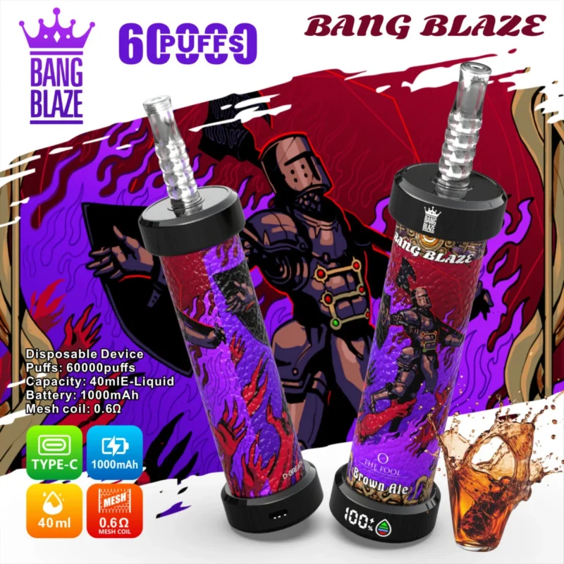 ale marrone-Bang blaze 60k shisha vape