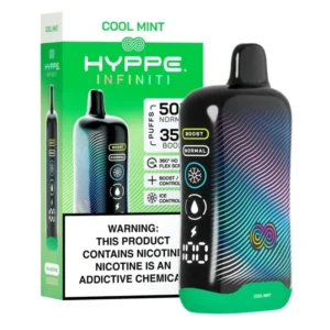 Cool Mint Hyppe Infiniti 50k 50000 Puffs Disposable Vape Device