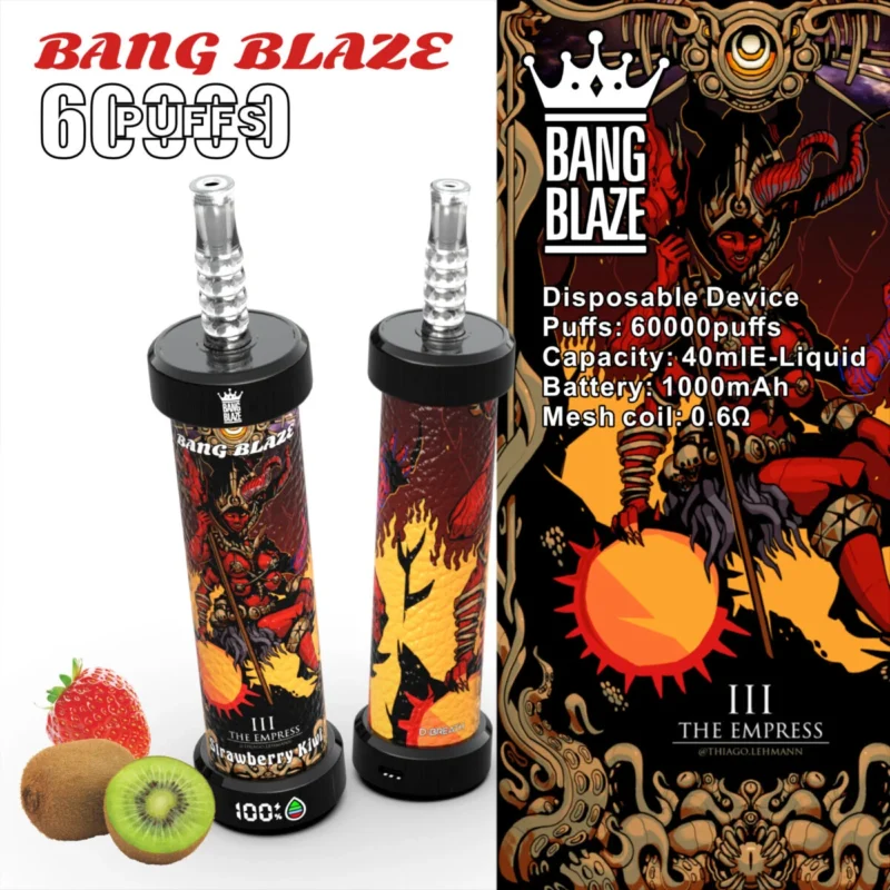 kiwi fragola-Bang blaze 60k shisha vape