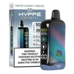 White Gummy Freeze Hyppe Infiniti 50k 50000 Puffs Disposable Vape Device
