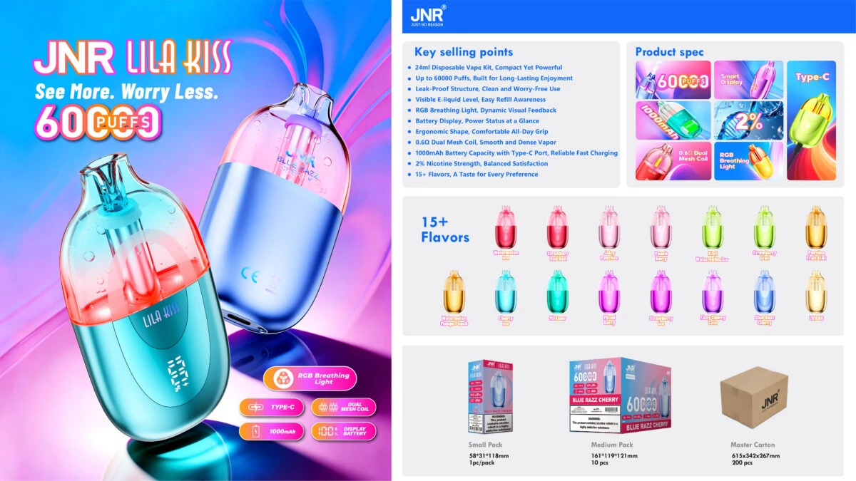 JNR Lila Kiss 60000 Puffs Einweg Vape