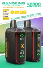 Bang King Pulse 25k 50k Puffs Disposable Vape Black Gold Edition Kiwi Watermelon Device
