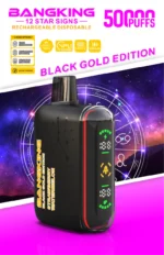 Bang King Pulse 25k 50k Puffs Disposable Vape Black Gold Edition Strawberry Watermelon Device