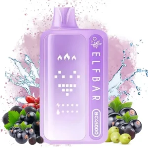 Elfbar Bc45000 Einweg-E-Zigarette mit 45.000 Zügen, Geschmack: Schwarze Johannisbeere und Traube, 600 x 600, 1 Gerät
